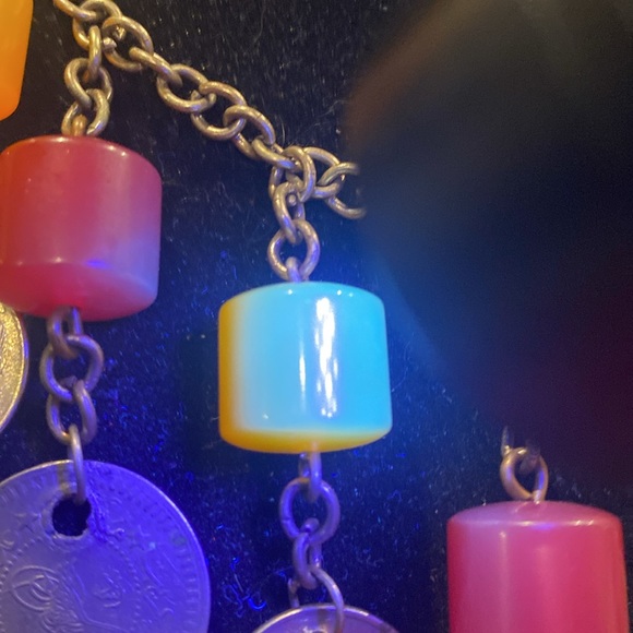 Antique-Vintage Chinese Coin Necklace with Butterscotch And Cherry Copal Amber - Picture 14 of 15